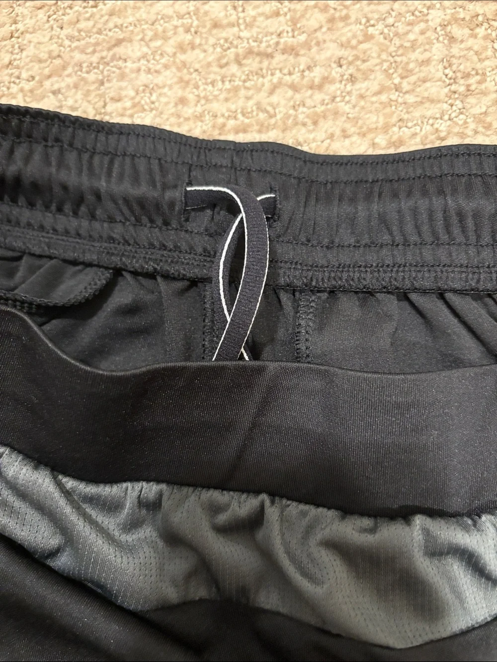 adidas Black Athletic Shorts with White Side Stripes